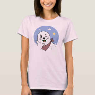 Camiseta Foca Guiñando con Pañuelo en la Cabeza Haciendo el