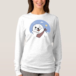 Camiseta Foca Guiñando con Pañuelo en la Cabeza Haciendo el