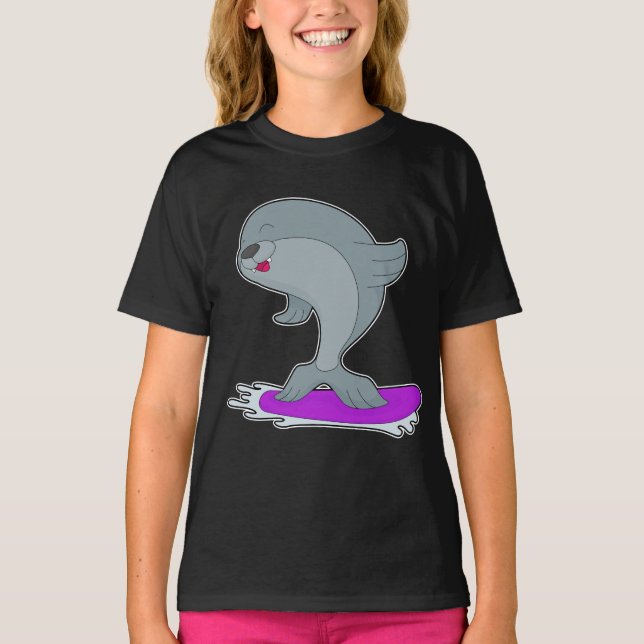 Camiseta Foca Snowboard Deportes de invierno (Anverso)
