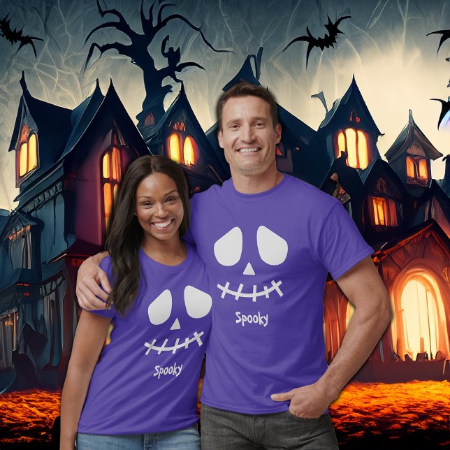 Camiseta Foco blanco doble frente y Halloween posterior (Subido por el creador)