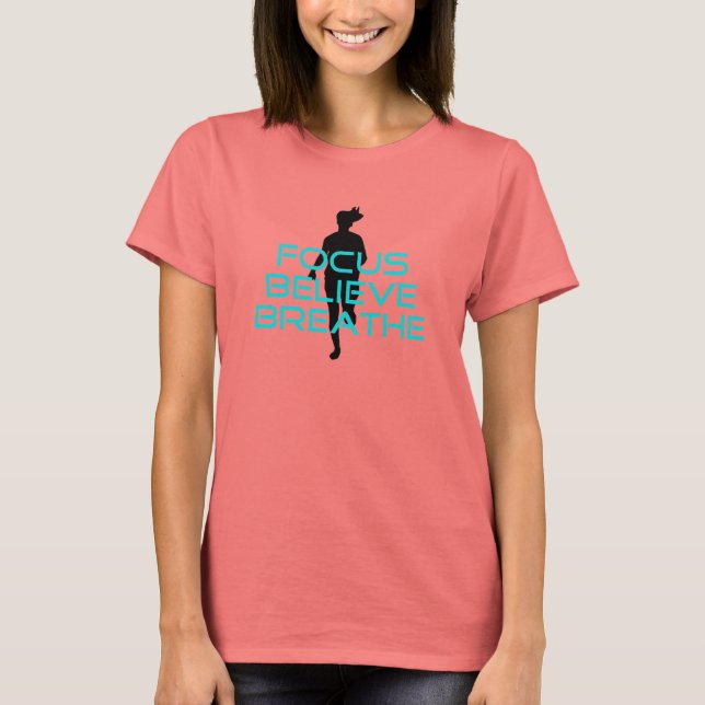 Camiseta Focus Believe Breathe Aqua (Anverso)