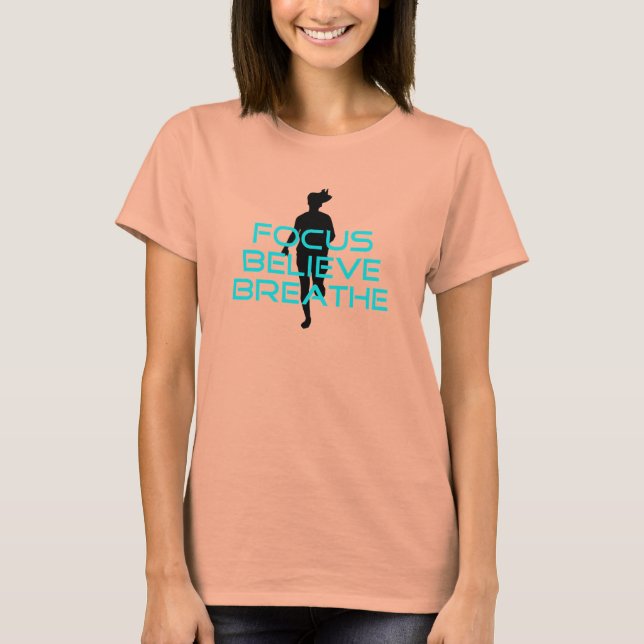 Camiseta Focus Believe Breathe Aqua (Anverso)