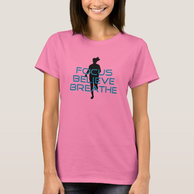 Camiseta Focus Believe Breathe Aqua (Anverso)