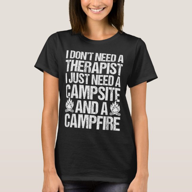 Camiseta Fogata de camping vida de campamento bosque campis (Anverso)