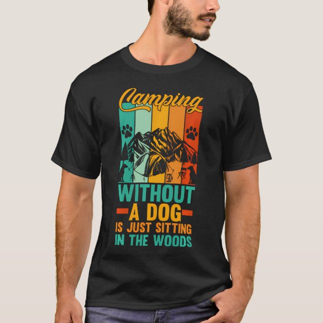 Camiseta Fogata de Camping Vida en el Campamento Bosque (Anverso)