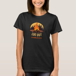 Camiseta Fogata de Charlevoix Michigan