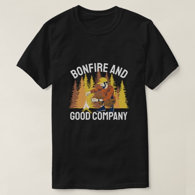 Camiseta Fogata y buena compañía (Diseño del anverso)