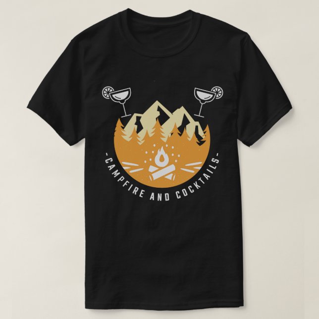 Camiseta Fogata y cócteles 1 (Diseño del anverso)