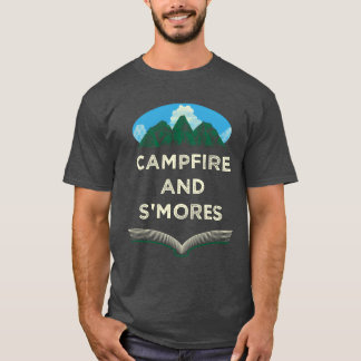 Camiseta Fogata y comida de Smores Comida de camping Foodie