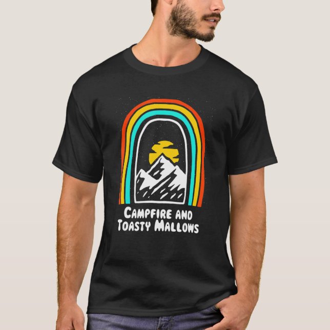 Camiseta Fogata Y Frutas De Tostada Comida De Camping De Ca (Anverso)