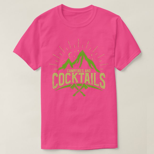 Camiseta Fogatas de camping y cócteles 8 (Diseño del anverso)