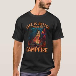 Camiseta Fogatas de temporada de campfire Adventures Famili