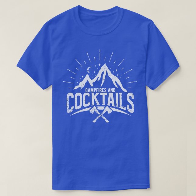 Camiseta Fogatas y cócteles de camping 1 (Diseño del anverso)