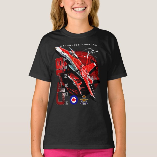 Camiseta Fogonero Royal Canadian Air Force CF-18 Hornet Jet (Anverso)