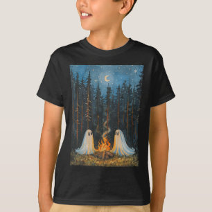 Camiseta Fogueira de acampamento Fantasma Amante de acampam