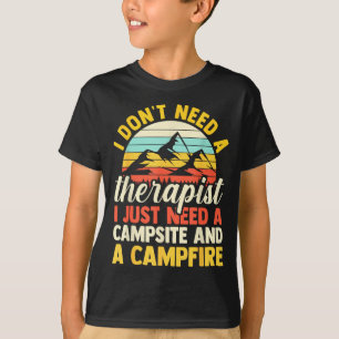 Camiseta Fogueira de camping vida no acampamento floresta c