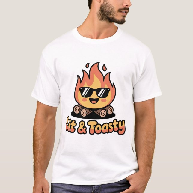 Camiseta Fogueo de campamento divertido y de moda (Anverso)