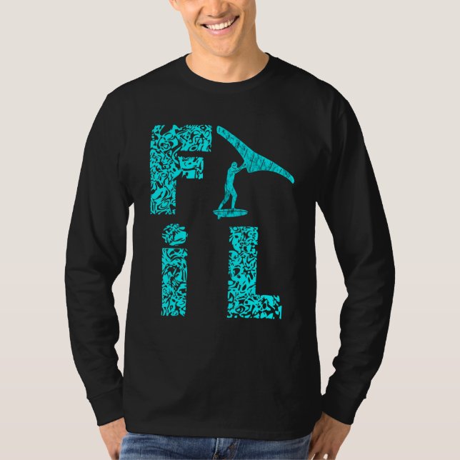 Camiseta Foil Electric Hydrofoil Surfboard Foiling Leopard  (Anverso)