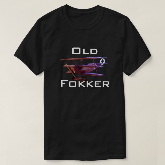 Camiseta "Fokker viejo divertido " (Diseño del anverso)
