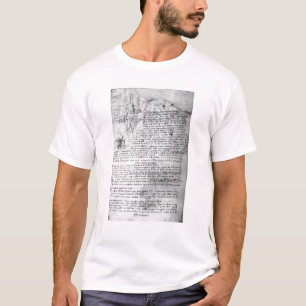 Camiseta Fol.145v-b, página del cuaderno de da Vinci