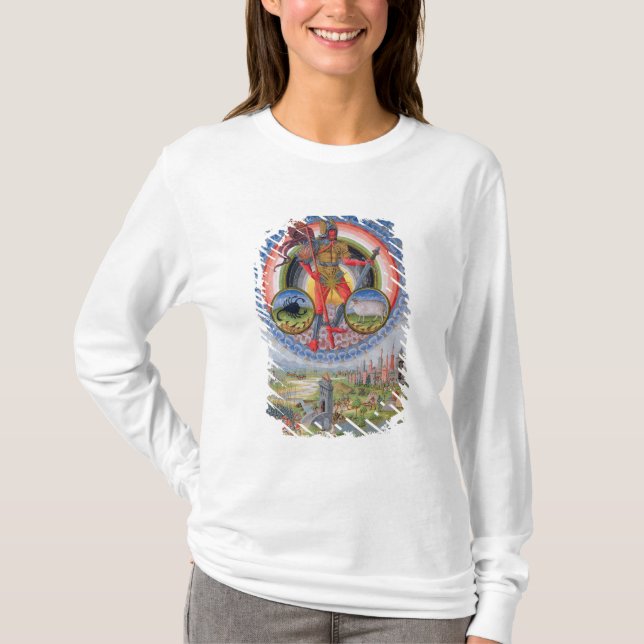 Camiseta Fol.7v el planeta Marte, de "De Sphaera", 1470 (Anverso)