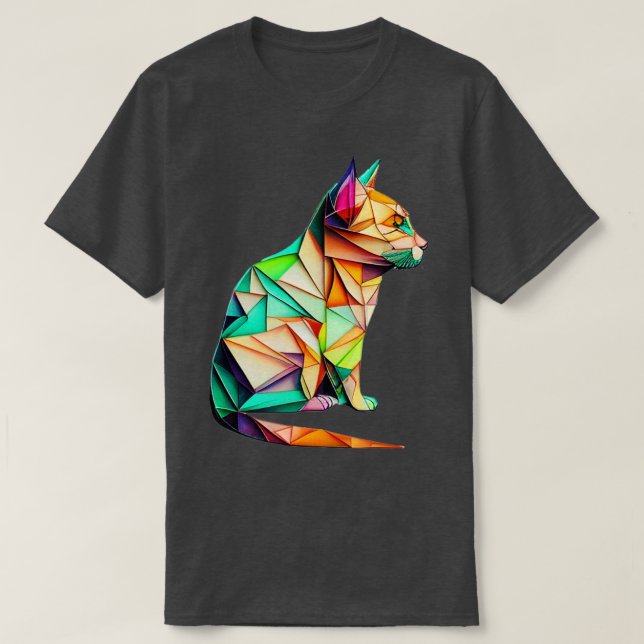 Camiseta Foldy Feline Origami Cat (Diseño del anverso)