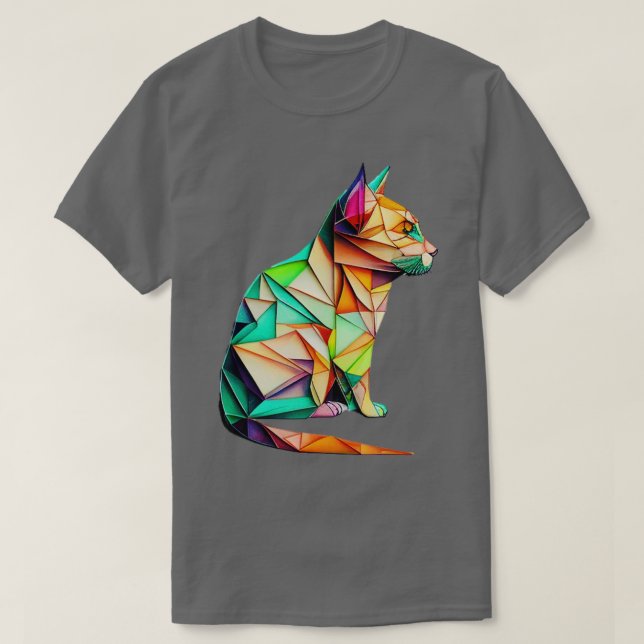 Camiseta Foldy Feline Origami Cat (Diseño del anverso)