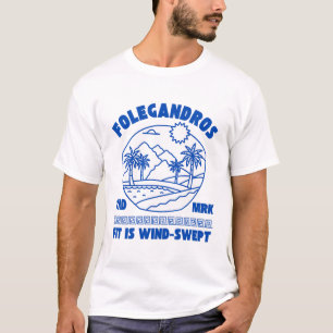 Camiseta Folegandros es azotada por el viento (Grecia)