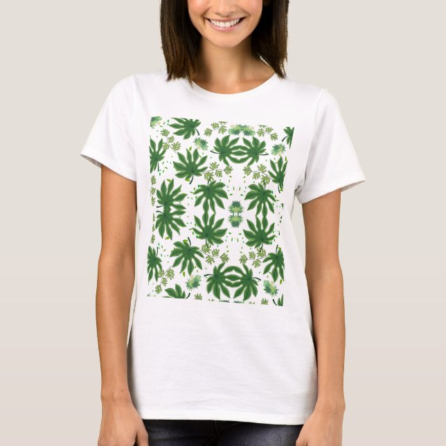 Camiseta Folhas Verdes (Anverso)