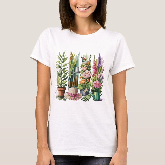 CAMISETA FOLIAGE AND FLORAL GARDENING THEME (Anverso)