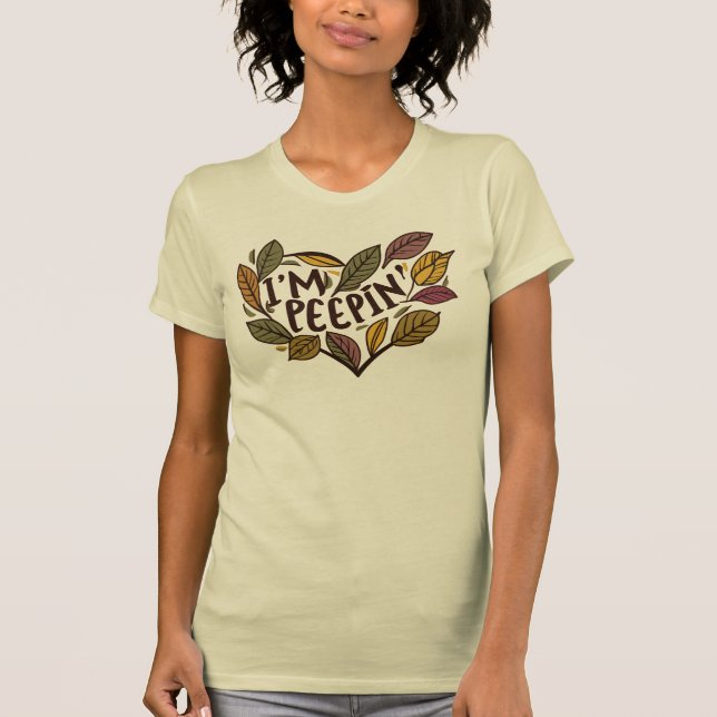 Camiseta Foliage de la caída de la hoja deja un curioso per (Anverso)