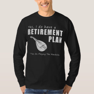 Camiseta Folksy Retirement Strum: Mandolin juega a la diver