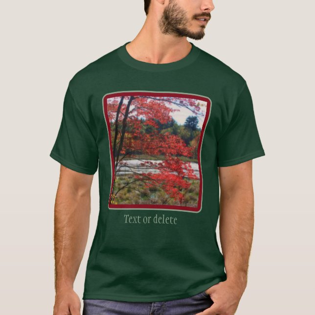 Camiseta Follaje de otoño rojo Marisma Personalizado (Anverso)