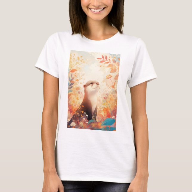 Camiseta Follaje Mágico de Nutria (Anverso)