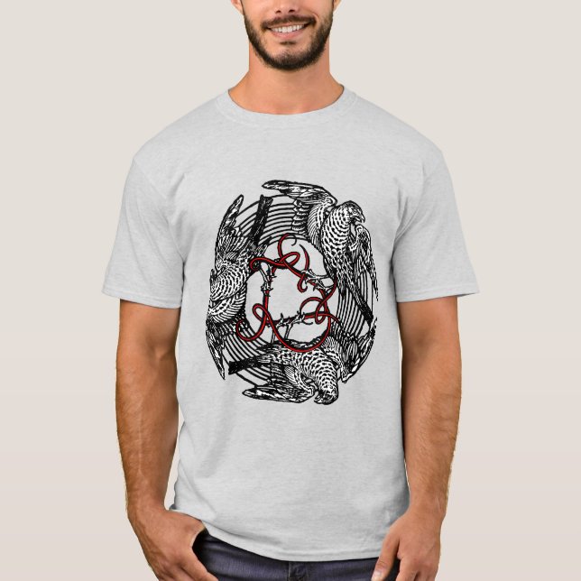 Camiseta Folleto de antigüedades Tres halcones William de M (Anverso)