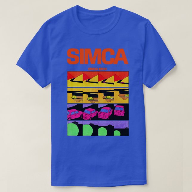 Camiseta Folleto de SIMCA 1000 TShirt 1 (Diseño del anverso)