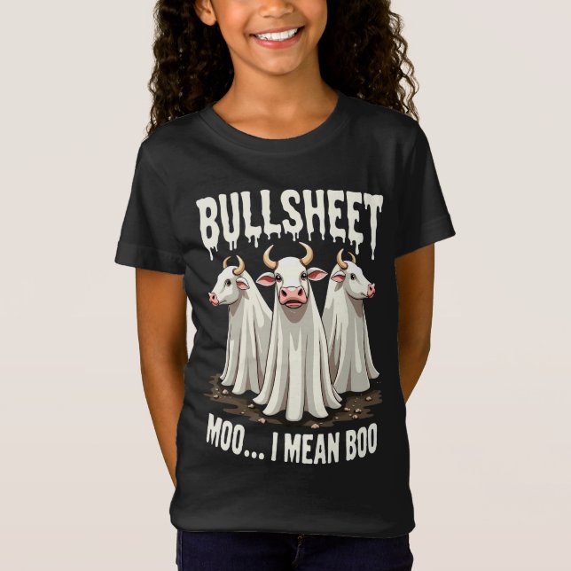 Camiseta Folleto Moo me refiero a Boo Gracioso Vaca Fantasm (Anverso)
