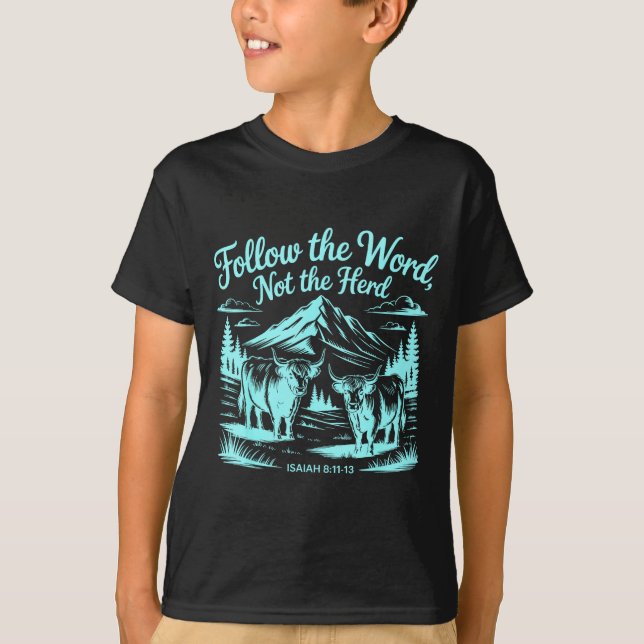 Camiseta Follow The Word Not The Herd Christian Religion Hi (Anverso)
