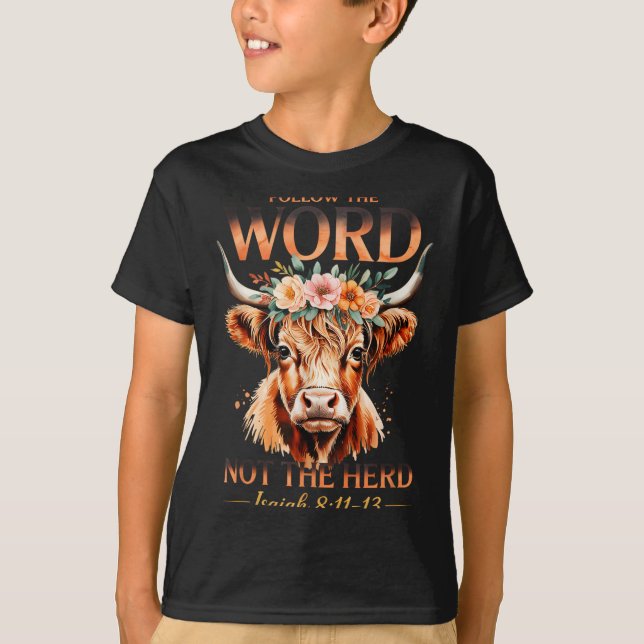 Camiseta Follow The Word Not The Herd Christian Western Hig (Anverso)