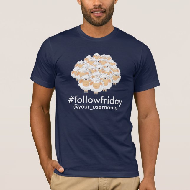 Camiseta #followfriday de las ovejas negras del (Anverso)