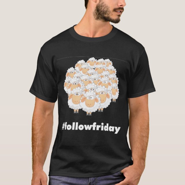 Camiseta #followfriday del gorjeo (Anverso)
