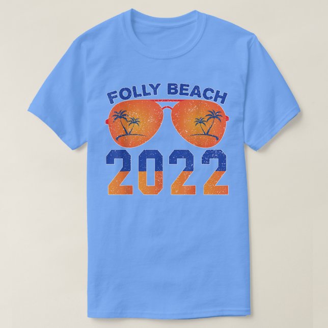 Camiseta Folly Beach Lover summer and beach vacay tee Retro (Diseño del anverso)