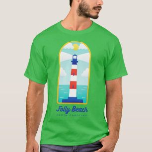 Camiseta Folly Beach Morris Island Faro Souve Turístico