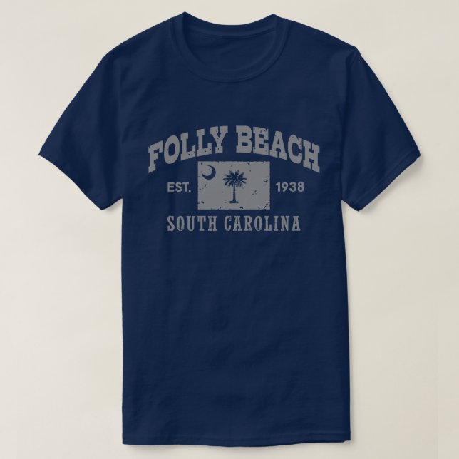 Camiseta Folly Beach South Carolina (Diseño del anverso)