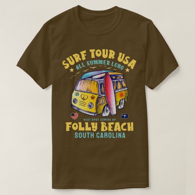 Camiseta Folly Beach South Carolina (Diseño del anverso)