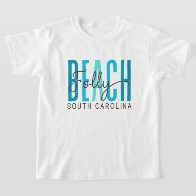 Camiseta Folly Beach South Carolina (Océano) (Distribución)