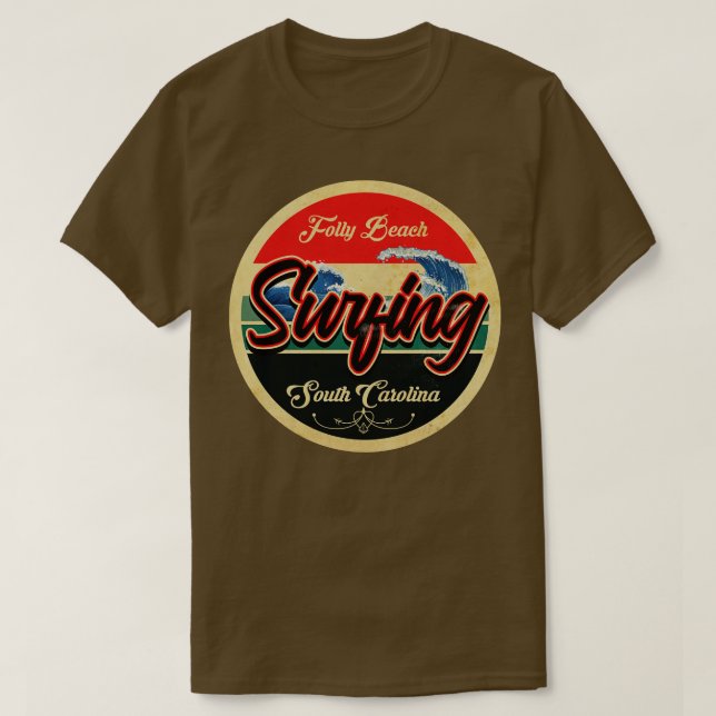 Camiseta Folly Beach South olina Surf (Diseño del anverso)