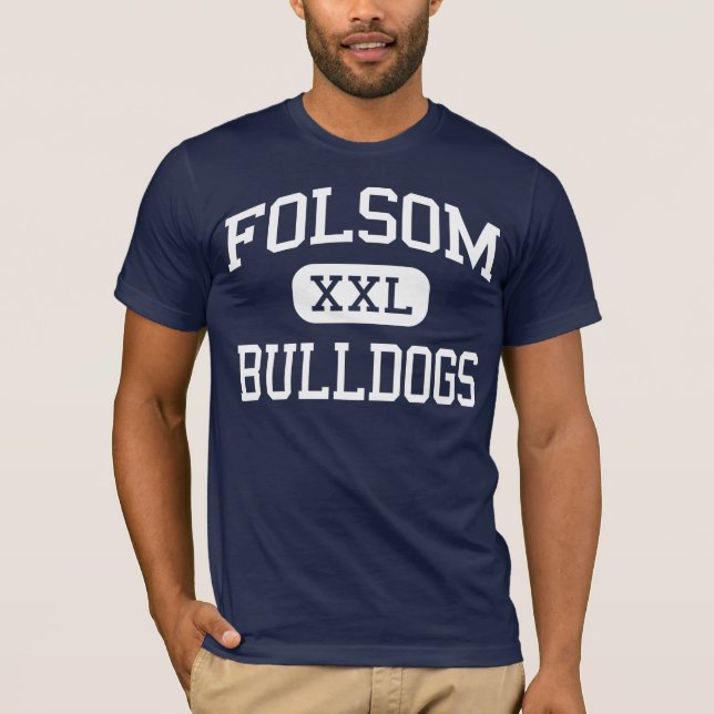 Camiseta Folsom - bulldoges - alto - Folsom California (Anverso)