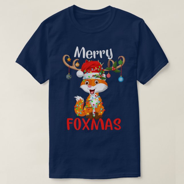 Camiseta Fomas de merry Gracioso para las luces de adorno n (Diseño del anverso)