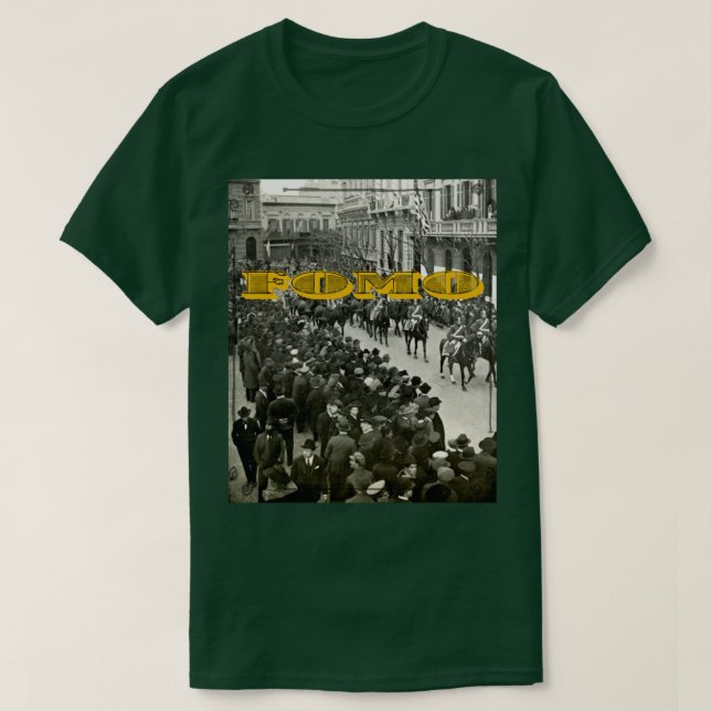 Camiseta FOMO Amarillo Retro (Diseño del anverso)
